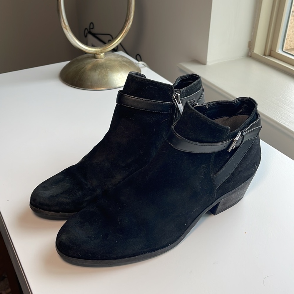 Sam Edelman Black Suede Ankle Booties